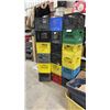 Image 1 : 18 Assorted Plastic Milk Crates