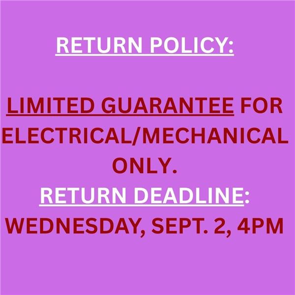 RETURN POLICY
