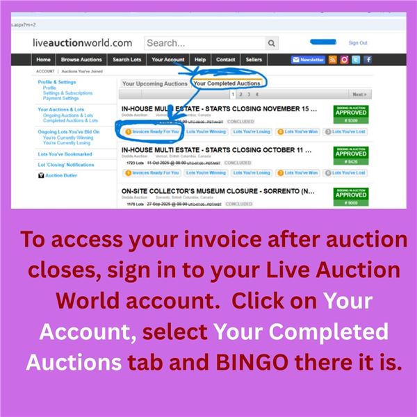 HOW TO ACCESS YOUR INVOICE