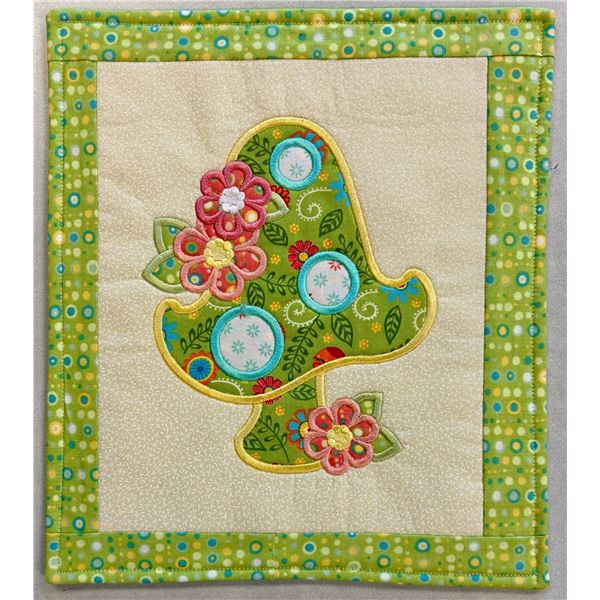 Mushroom Applique Hot Pad