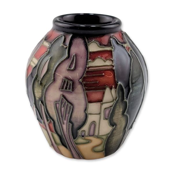Moorcroft Pottery Miniature Landscape Vase, Lodge Hill