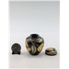 Image 2 : Moorcroft Pottery Miniature Ginger Jar with Lid, Figaro Pattern