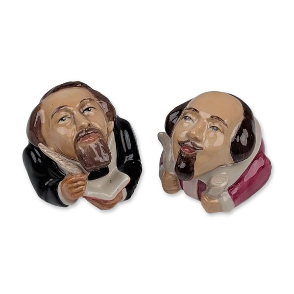 Pair of Kevin Francis Ceramic Literary Face Pots
