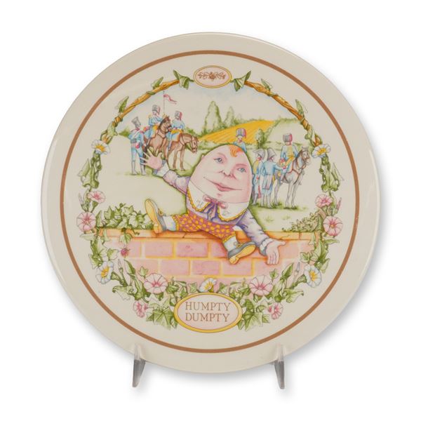 Wedgwood 1987 Nursery Rhymes Humpty Dumpty Porcelain Wall Plaque
