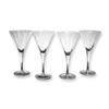 Image 1 : 4-Piece Crystal Floral Motif Martini Glasses