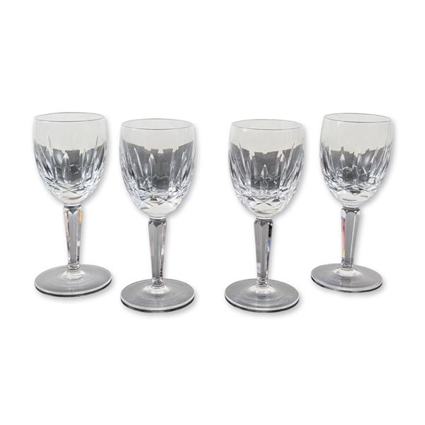 4pc Waterford Kildare Crystal Goblets