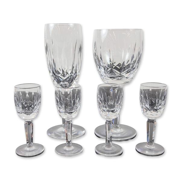 6pc Waterford Kildare Crystal Stemware Group