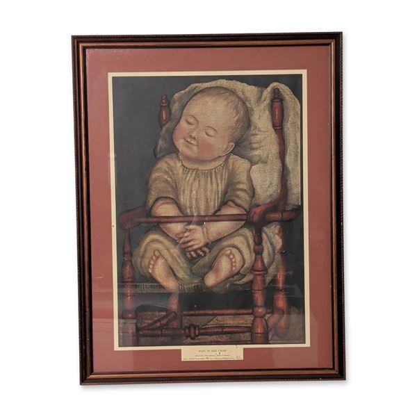 Abby Aldrich Rockefeller Folk Art Collection Lithograph on Paper, Baby in Red Chair
