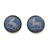 Image 1 : A Pair of Vintage Gilt Jasperware-Style Sagittarius Centaur Cufflinks