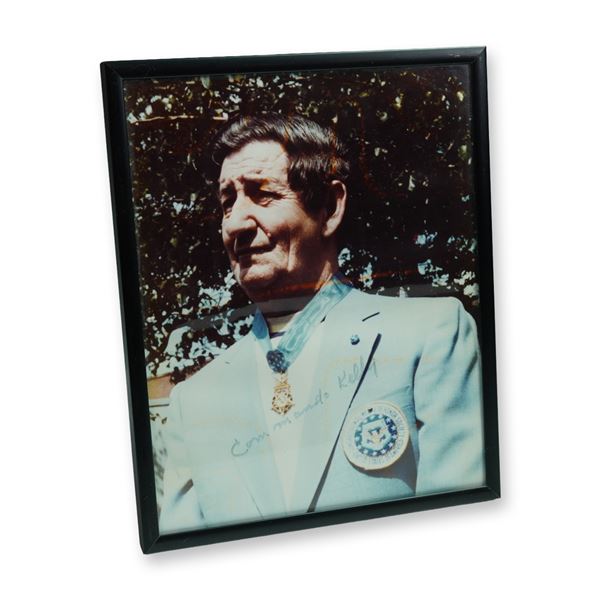 Charles Commando Kelly Signed Medal of Honor Portrait Photo