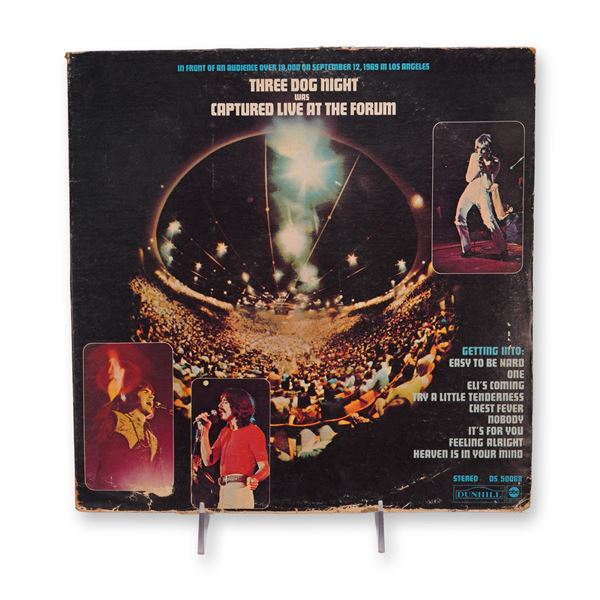 Dunhill Records Three Night Dog Vintage Vinyl Record, Captured Live At The Formothe