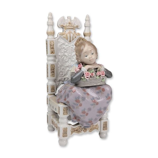 Lladro Glazed Porcelain Figurine, Reverie 01001398