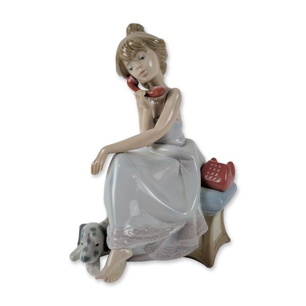 Lladro Porcelain Figurine, Chit Chat 1005466