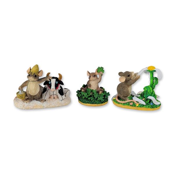 3pc Silvestri Charming Tails Mouse Figurines