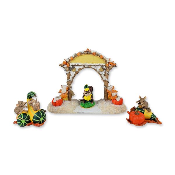 4pc Charming Tails Squashville Figurines