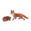 Image 1 : Two Beswick England Glazed Ceramic Fox Figurines