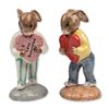 Image 1 : Pair of Royal Doulton Sweetheart Bunnykins Figurines