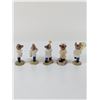 Image 2 : Set of Five Rare Colorway Royal Doulton Bunnykins Oompah Band Figurines