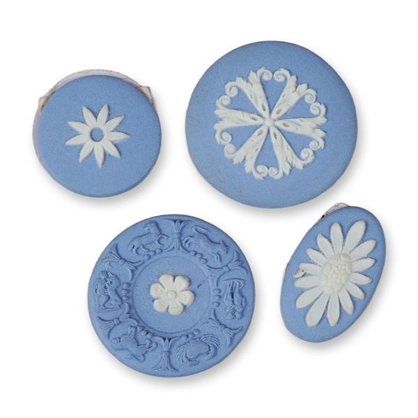 4pc Jasperware Style Decorative Plaques