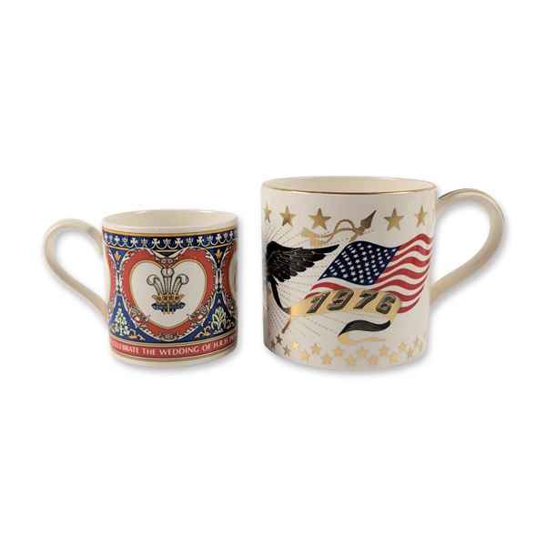 Two Wedgwood Commemorative Ceramic Mugs