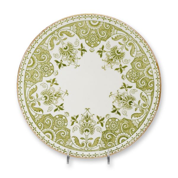 Wedgwood Aesthetic Movement Bone China Transferware Plate, circa 1878