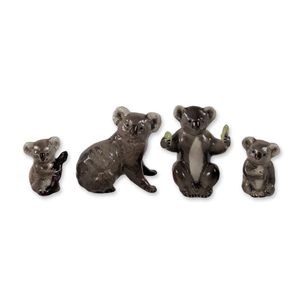 4pc Beswick England Glazed Ceramic Koala Figurines