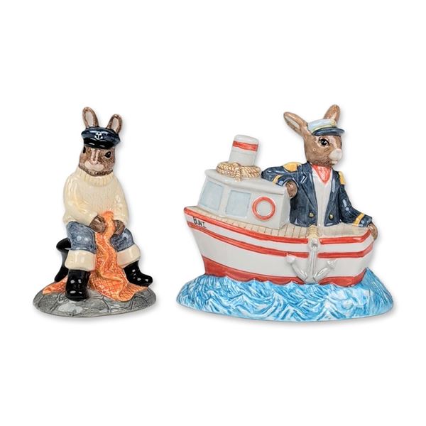 Two Royal Doulton Bunnykins Nautical Figurines