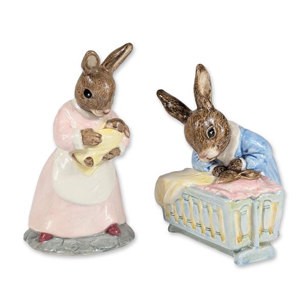 2pc Royal Doulton Bunnykins Figurines