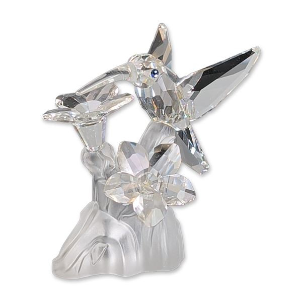 Swarovski Silver Crystal Figurine, Hummingbird