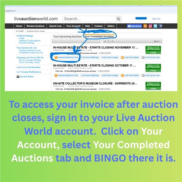 HOW TO ACCESS YOUR INVOICE