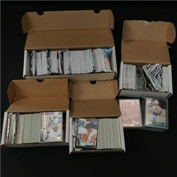 LOT OF 4 BOXES OF SPORTS TRADING CARDS