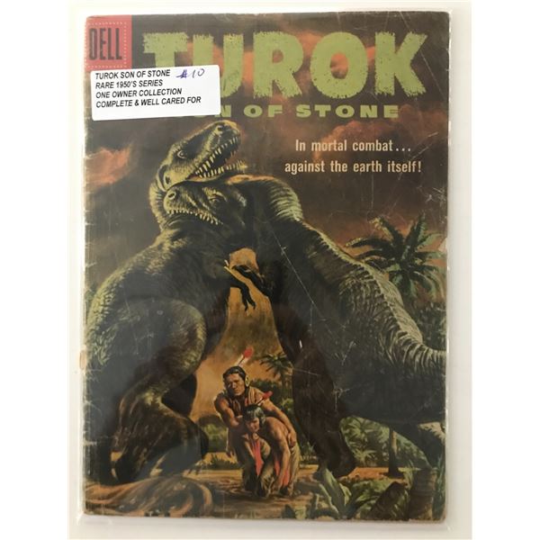 TUROK STONE OF STONE #10 (1950'S) ONE OWNER COLLECTION - DELL COMICS