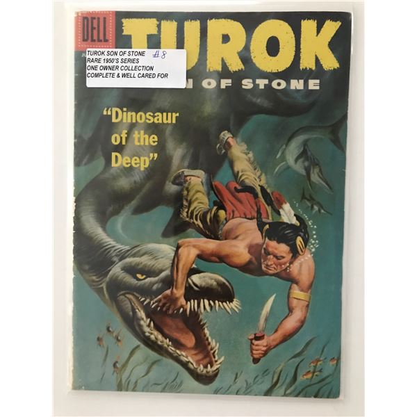 TUROK STONE OF STONE #8 (1950'S) ONE OWNER COLLECTION - DELL COMICS