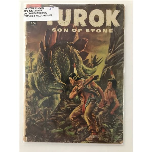 TUROK STONE OF STONE #7 (1950'S) ONE OWNER COLLECTION - DELL COMICS