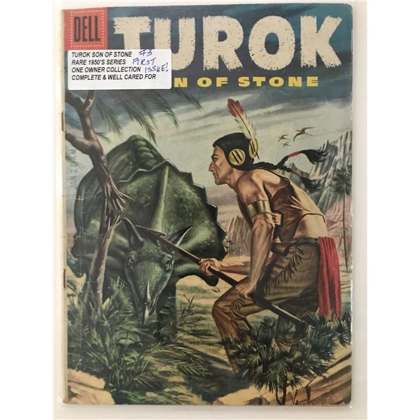 TUROK STONE OF STONE #3 (1950'S) ONE OWNER COLLECTION - DELL COMICS