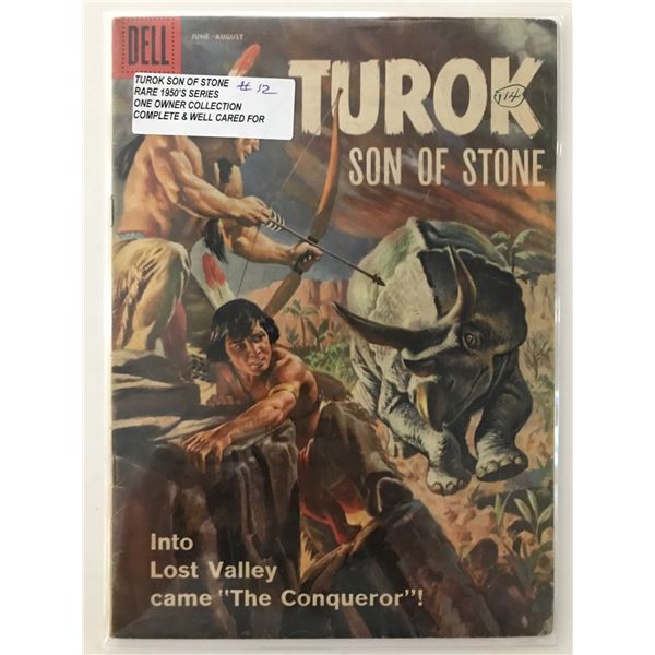 TUROK STONE OF STONE #12 (1950'S) ONE OWNER COLLECTION - DELL COMICS