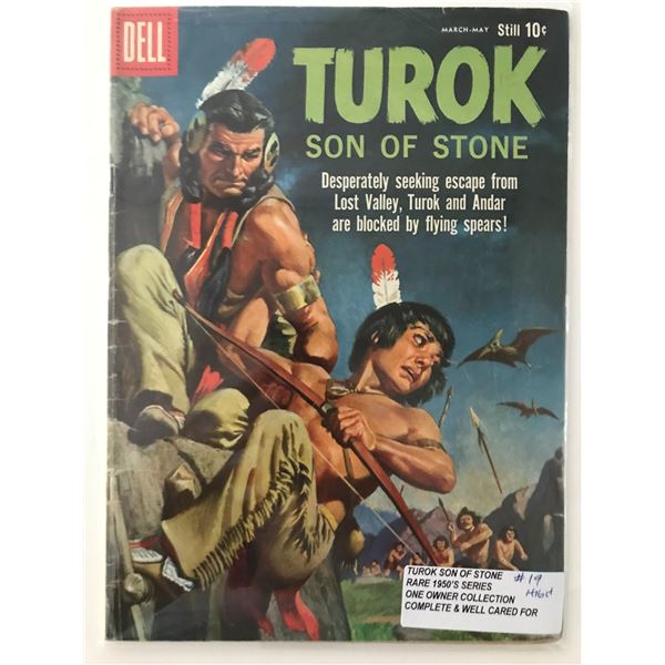 TUROK STONE OF STONE #19 (1950'S) ONE OWNER COLLECTION - DELL COMICS