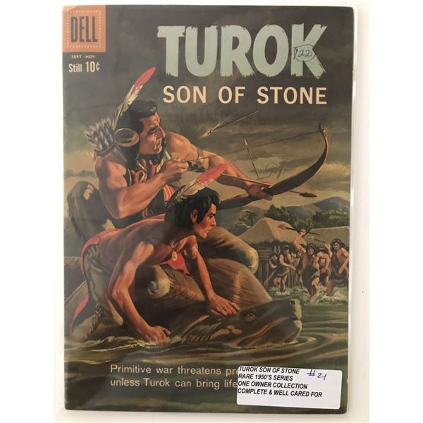 TUROK STONE OF STONE #21 (1950'S) ONE OWNER COLLECTION - DELL COMICS