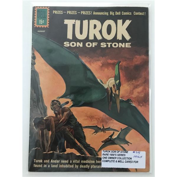 TUROK STONE OF STONE #24 (1950'S) ONE OWNER COLLECTION - DELL COMICS