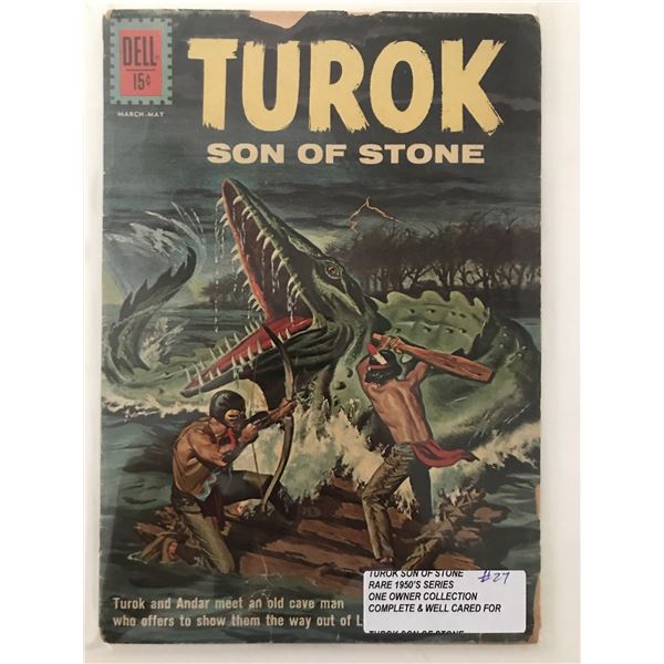 TUROK STONE OF STONE #27 (1950'S) ONE OWNER COLLECTION - DELL COMICS