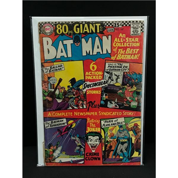 BATMAN #187 - DC COMICS