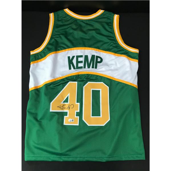 SHAWN KEMP SIGNED SEATTLE SUPERSONICS BASKETBALL JERSEY - BECKETT COA