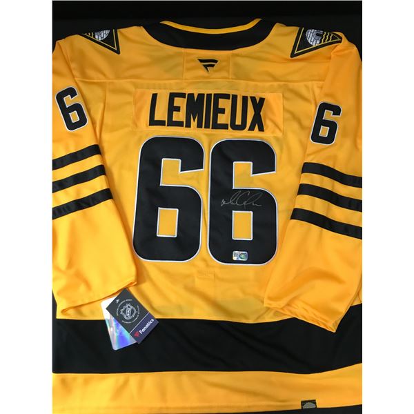 MARIO LEMIEUX SIGNED PITTSBURGH PENGUINS CUSTOM JERSEY - ELITE COA