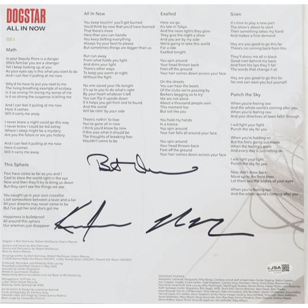 DOGSTAR BAND SIGNED VINYL RECORD INCLUDING KEANU REAVES (JSA COA)