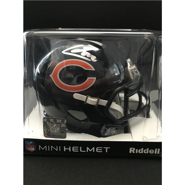 COLSTON LOVELAND SIGNED CHICAGO BEARS MINI HELMET (BECKETT COA)