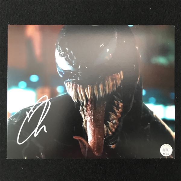 TOM HARDY SIGNED VENOM 8X10 - KB COA