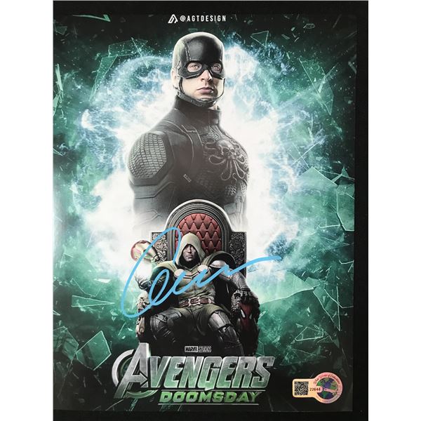 CHRIS EVANS SIGNED AVENGERS DOOMSDAY 8X10 - WWOC COA