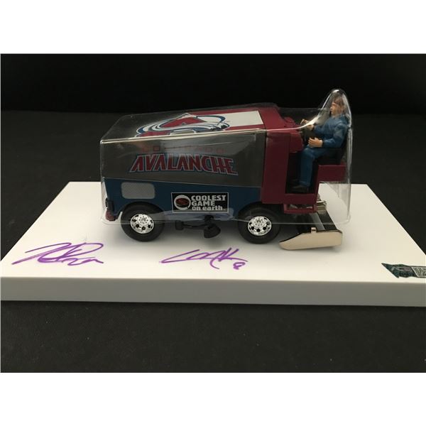CALE MAKAR AND NATHAN MACKINNON SIGNED COLORADO AVALANCHE  ZAMBONI (ACE COA)