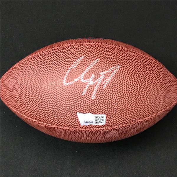 CHRISTIAN MCCAFFREY SIGNED MINI FOOTBALL - ACE COA