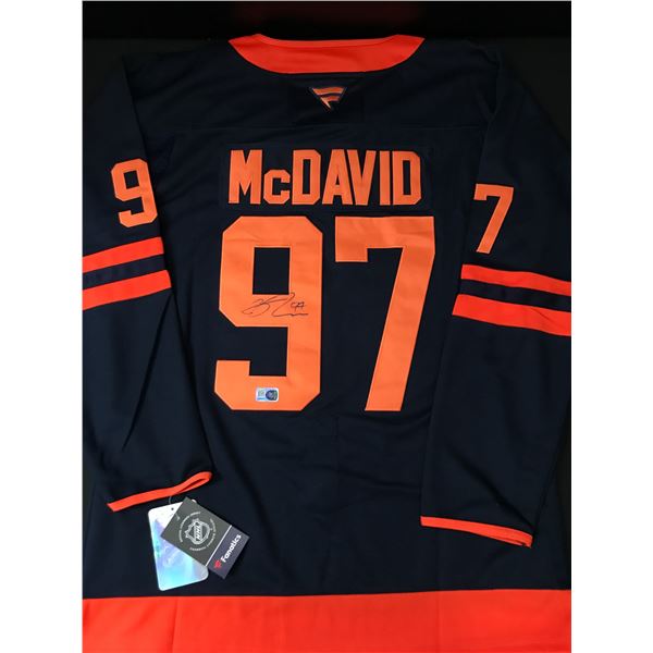 CONNOR MCDAVID SIGNED EDMONTON OILERS CUSTOM HOCKEY JERSEY - ELITE COA